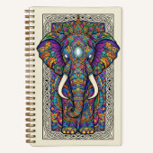 Royal Elephant Mandala Zen tangle Journal Notizblock (Vorderseite)