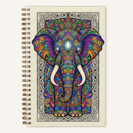 Royal Elephant Mandala Zen tangle Journal Notizblock