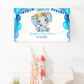 Royal Elephant mit Crown Golden Banner Dusche (Insitu)