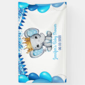 Royal Elephant mit Crown Golden Banner Dusche (Vertikal)