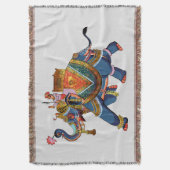 Royal Elephant's Journey: Indisches Folklore-Desig Decke (Vorderseite Vertikal)