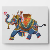 Royal Elephant's Journey: Indisches Folklore-Desig Fotoplatte (Vorderseite)