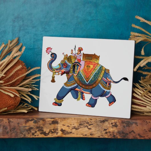 Royal Elephant's Journey: Indisches Folklore-Desig Fotoplatte (Seite)