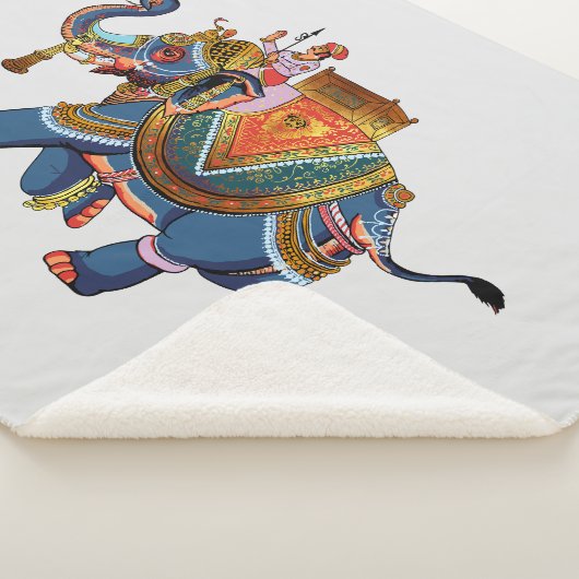 Royal Elephant's Journey: Indisches Folklore-Desig Sherpadecke (3/4)