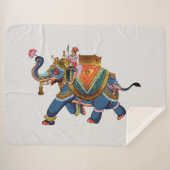 Royal Elephant's Journey: Indisches Folklore-Desig Sherpadecke (Vorderseite (Horizontal))