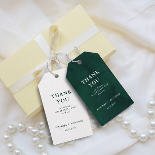 Royal Emerald Green & Elegant Wedding Vielen Dank Geschenkanhänger