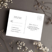 Royal Emerald Green Gold Floral Wedding RSVP Postkarte