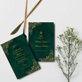 Royal Emerald Green Gold Florals Islamisches Menü