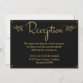 Royal Empfang Accommodation Wedding Sign Card Einladung (Vorderseite)