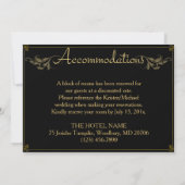 Royal Empfang Accommodation Wedding Sign Card Einladung (Rückseite)
