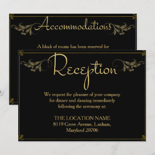 Royal Empfang Accommodation Wedding Sign Card Einladung