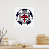 Royal England Fußball England Flaggengeschenke Poster (Küche)