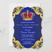 Royal Extravagant Prince Baby Dusche Einladung (Rückseite)