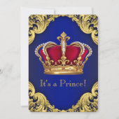 Royal Extravagant Prince Baby Dusche Einladung (Vorderseite)