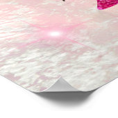 Royal F Pink Initial Poster (Ecke)