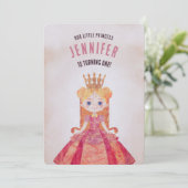 Royal Fairytale First Birthday Einladung (Stehend Vorderseite)