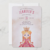 Royal Fairytale First Birthday Einladung (Rückseite)