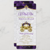 Royal Fairytale IWedding Program Einladung (Vorne/Hinten)