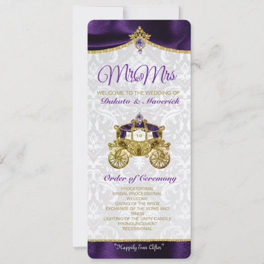 Royal Fairytale IWedding Program Einladung (Vorderseite)