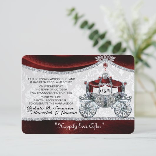 Royal Fairytale Save the Date (Stehend Vorderseite)