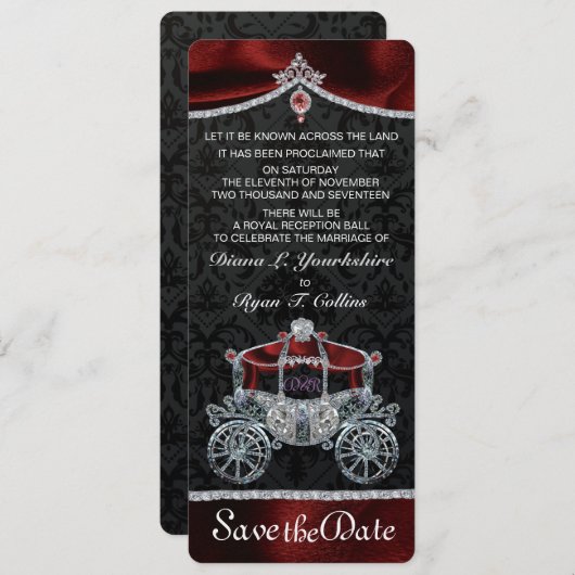 Royal Fairytale Save the Date (Vorne/Hinten)