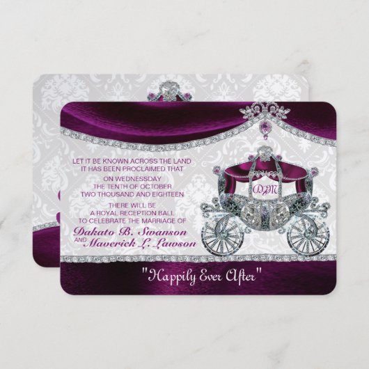 Royal Fairytale Save the Date (Vorne/Hinten)