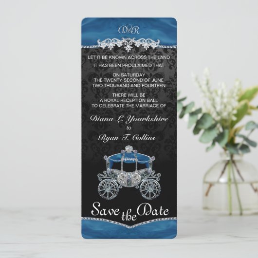 Royal Fairytale Save the Date Einladung (Stehend Vorderseite)