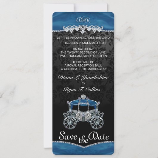 Royal Fairytale Save the Date Einladung (Vorderseite)