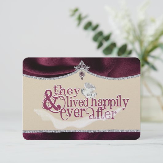 Royal Fairytale Thankyou Card Dankeskarte (Stehend Vorderseite)