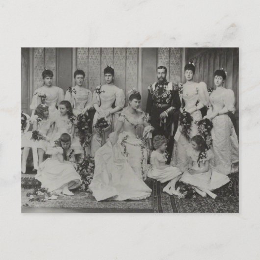 Royal Family England - Wedding Group 1893 Postkarte (Vorderseite)