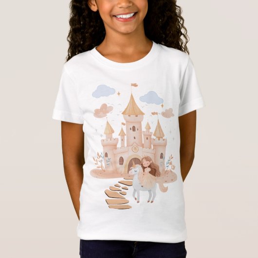 Royal Fantasy Art T-Shirt - Princess & Unicoron Pa (Vorderseite)