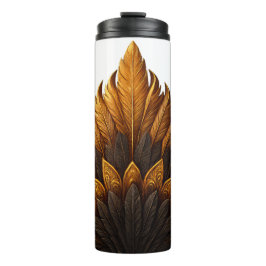 Royal Feather | Black & Gold Thermosbecher