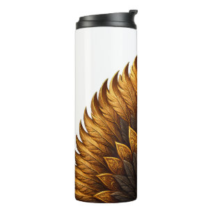 Royal Feather   Schwarz & Gold   Thermosbecher