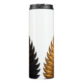 Royal Feather | Schwarz & Gold Thermosbecher (Rückseite)