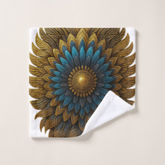 Royal Feather | Schwarzes & goldenes ägyptisches B Waschlappen