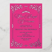 Royal Fivity Princes 5th Birthday Foil Einladung (Vorderseite)