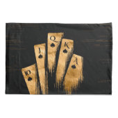 Royal Flash - Schwarz und Gold Kissenbezug (Rückseite)