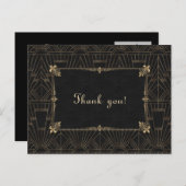 Royal Fleur-de-Lis Art Deco 1920 Wedding Vielen Da Postkarte (Vorne/Hinten)