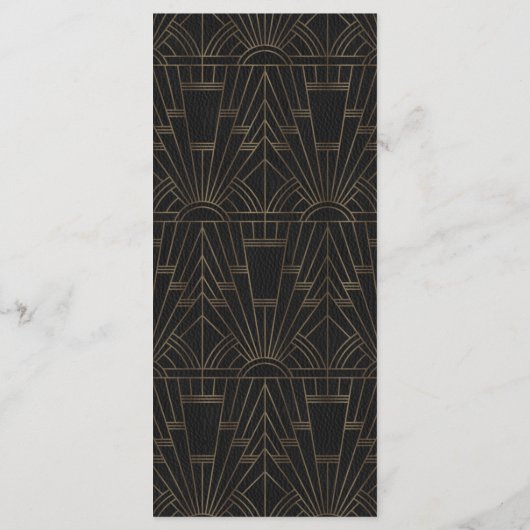 Royal Fleur-de-Lis Art Déco der 20er Jahre Menükarte (Rückseite)