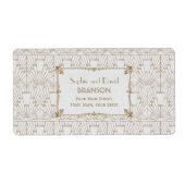 Royal Fleur-de-Lis Art Deco Gold 20er Hochzeit (Vorne)