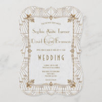 Royal Fleur-de-Lis Art Deco Gold 20er Hochzeit