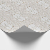 Royal Fleur-de-Lis Art Deco Gold 20er Hochzeit Geschenkpapier (Ecke)