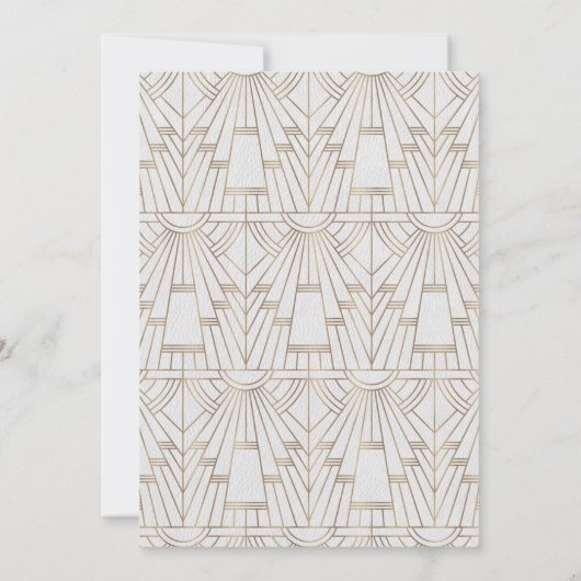 Royal Fleur-de-Lis Art Deco Gold New Year Party Einladung (Rückseite)