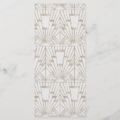 Royal Fleur-de-Lis Art Deco Gold White 20s Menü Menükarte (Rückseite)