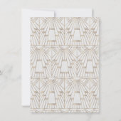 Royal Fleur-de-Lis Art Deco Probe Einladung (Rückseite)