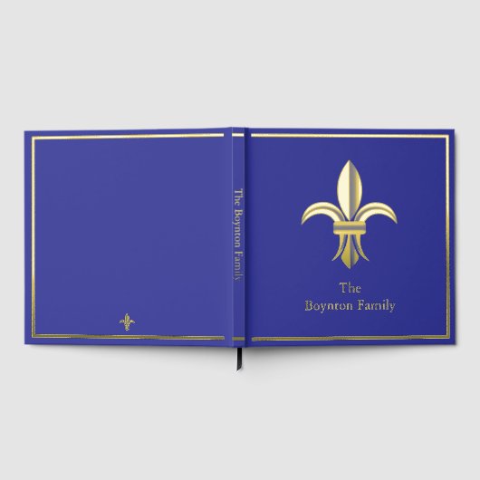 Royal Fleur di Lis foil Scrapbook Photo Album Gästebuch (Voll)