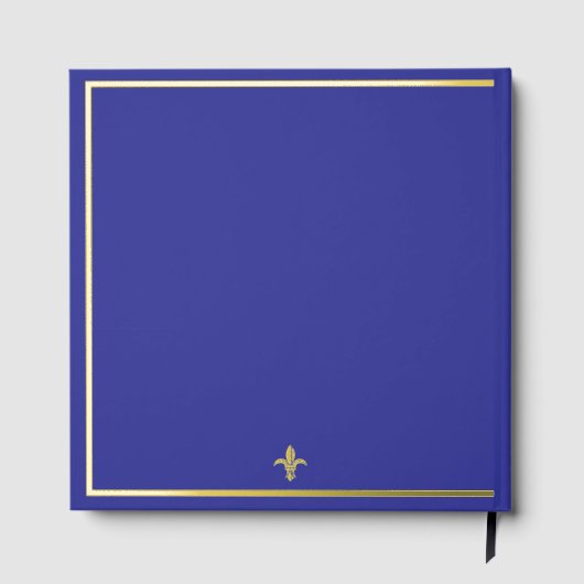 Royal Fleur di Lis foil Scrapbook Photo Album Gästebuch (Rückseite)