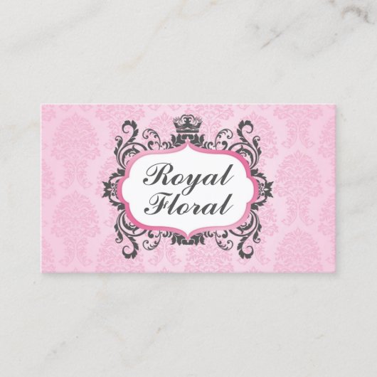 Royal Floral Crown Business Card Visitenkarte (Vorderseite)