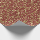 Royal Floral Packpapier Maroon und Gold (Ecke)