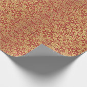 Royal Floral Packpapier rot und gold (Ecke)